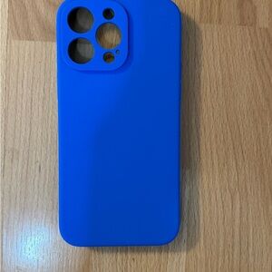 iphone 14 pro max Blue Silicone Phone Case